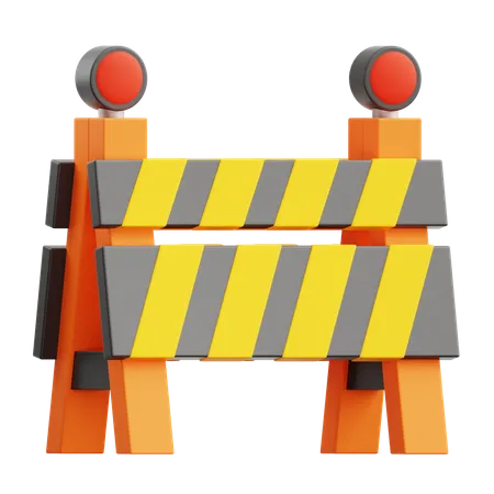 Traffic Barrier  3D Icon