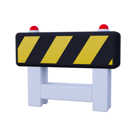 Traffic Barrier  3D Icon