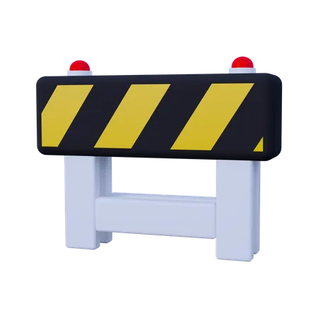 Traffic Barrier  3D Icon