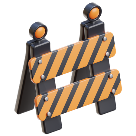 Traffic Barrier  3D Icon