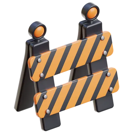 Traffic Barrier  3D Icon