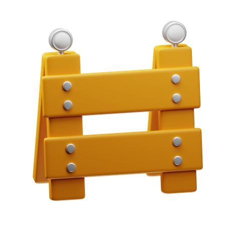 Traffic Barrier  3D Icon