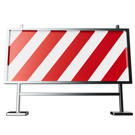 Traffic Barrier  3D Icon