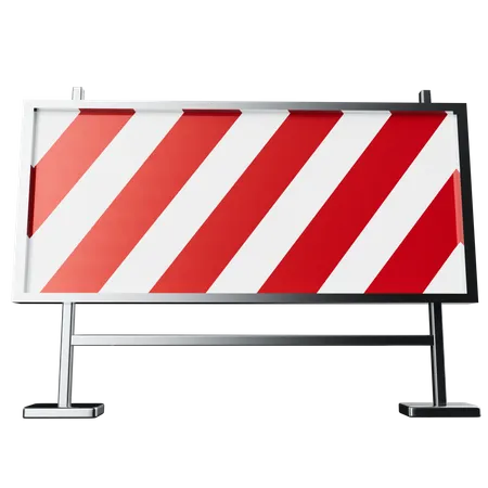 Traffic Barrier  3D Icon