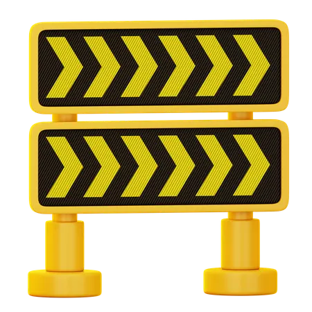 Traffic Barrier  3D Icon