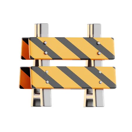 Traffic Barrier  3D Icon