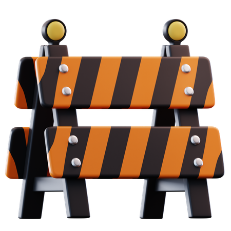 Traffic Barrier  3D Icon