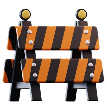 Traffic Barrier  3D Icon