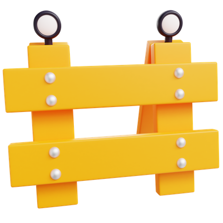 Traffic Barrier  3D Icon