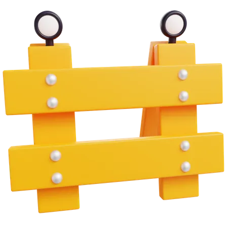 Traffic Barrier  3D Icon