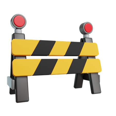 Traffic Barrier  3D Icon