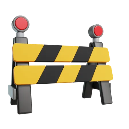 Traffic Barrier  3D Icon