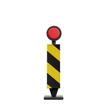 Traffic Barrier  3D Icon