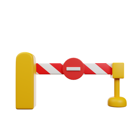 Traffic Barrier  3D Icon