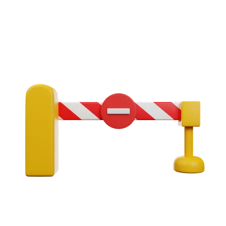 Traffic Barrier  3D Icon