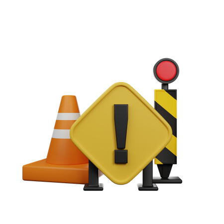 Traffic Barrier  3D Icon