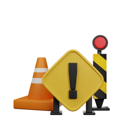 Traffic Barrier  3D Icon