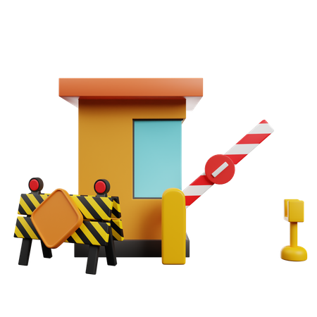 Traffic Barrier  3D Icon