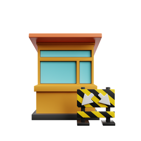 Traffic Barrier  3D Icon