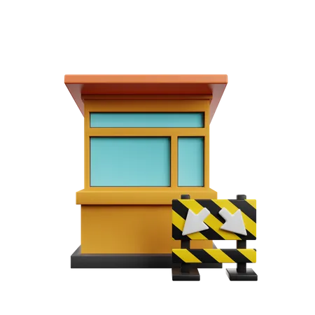 Traffic Barrier  3D Icon