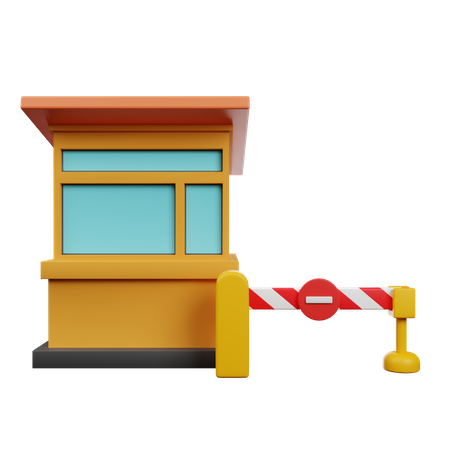 Traffic Barrier  3D Icon