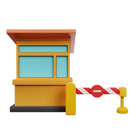 Traffic Barrier  3D Icon