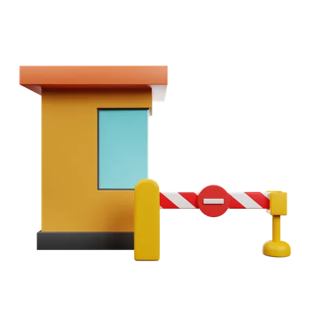 Traffic Barrier  3D Icon