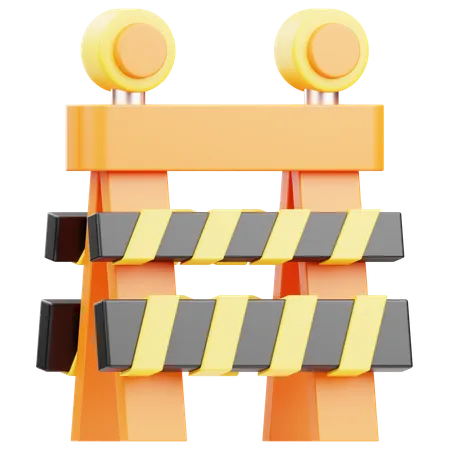 Traffic Barrier  3D Icon