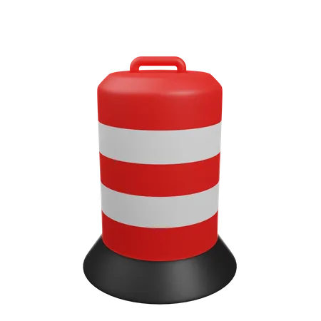 Traffic Barrier  3D Icon