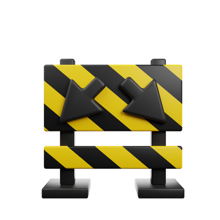 Traffic Barrier  3D Icon