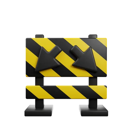 Traffic Barrier  3D Icon