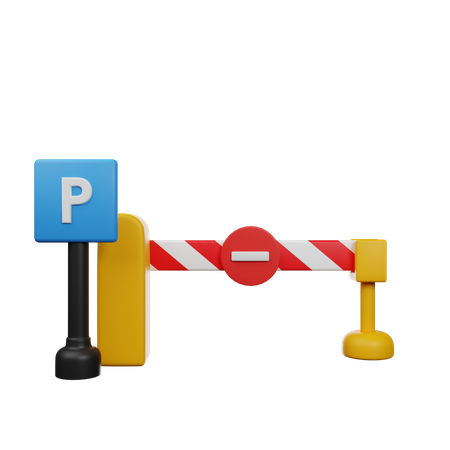 Traffic Barrier  3D Icon