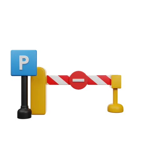 Traffic Barrier  3D Icon