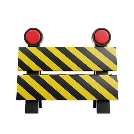 Traffic Barrier  3D Icon