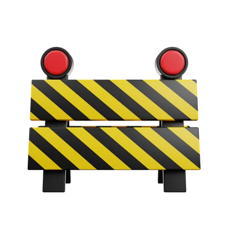 Traffic Barrier  3D Icon