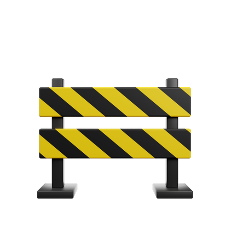 Traffic Barrier  3D Icon