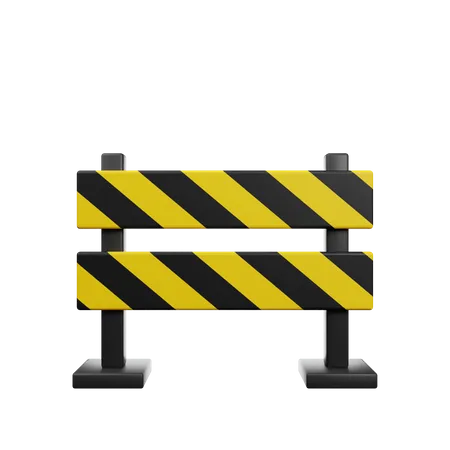 Traffic Barrier  3D Icon