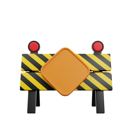 Traffic Barrier  3D Icon