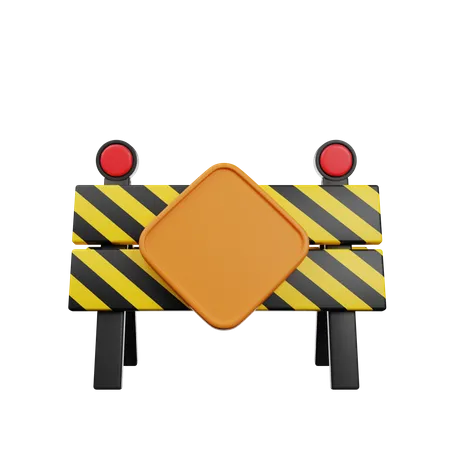 Traffic Barrier  3D Icon