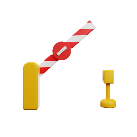 Traffic Barrier  3D Icon