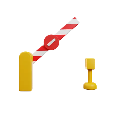 Traffic Barrier  3D Icon