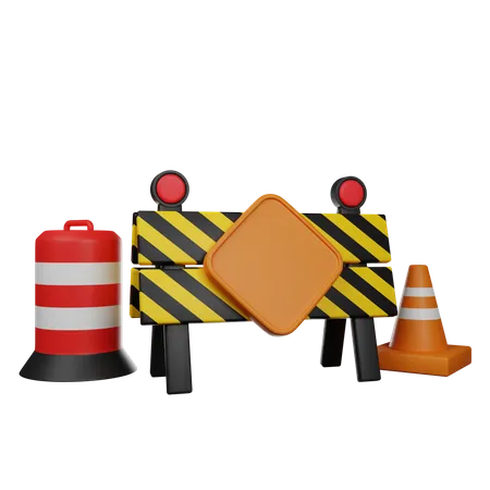 Traffic Barrier  3D Icon