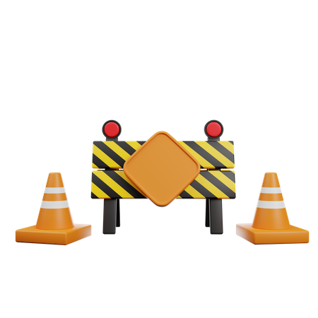 Traffic Barrier  3D Icon