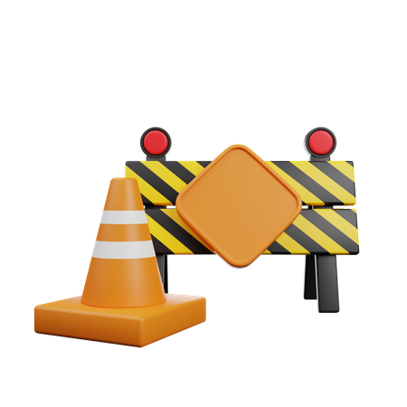 Traffic Barrier  3D Icon