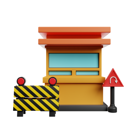 Traffic Barrier  3D Icon