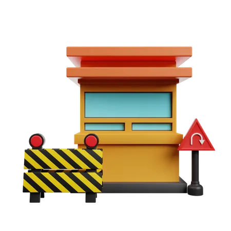 Traffic Barrier  3D Icon