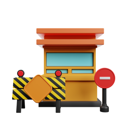 Traffic Barrier  3D Icon