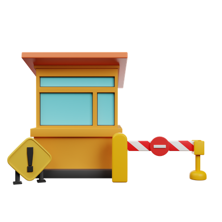 Traffic Barrier  3D Icon