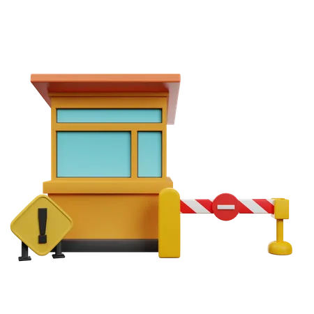 Traffic Barrier  3D Icon