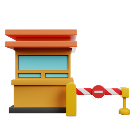 Traffic Barrier  3D Icon